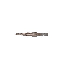 Сверло ступенчатое по металлу 4-12мм шаг 1мм Р6М5+COBALT, спираль Sturm! Сверло ступенчатое по металлу 4-12мм шаг 1мм Р6М5+COBALT, спираль Sturm!