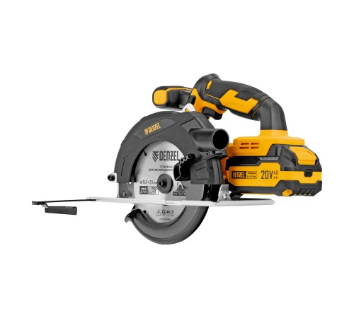 Пила циркулярная аккумуляторная CCSH-20-165, 165 мм, Li-Ion, 20 В// Denzel