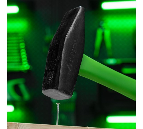 Молоток слесарный, 1000 г, фибергласовая обрезиненная рукоятка Сибртех