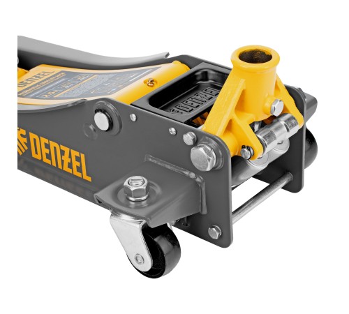 Домкрат гидравлический подкатной, 2,5 т, 85-430 мм, быстрый подъем, низкий подхват, проф. Denzel