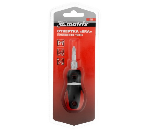 Отвертка комбинированная, SL6/PH2 х 38 мм, CrV, двухкомпонентная рукоятка Matrix Отвертка комбинированная, SL6/PH2 х 38 мм, CrV, двухкомпонентная рукоятка Matrix