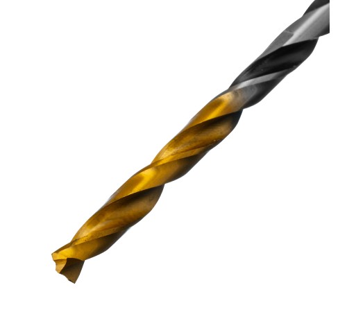 Сверло спиральное по металлу 3,5 x 70мм, Р6М5, Golden Tip, многогранная заточка, 2шт. Denzel