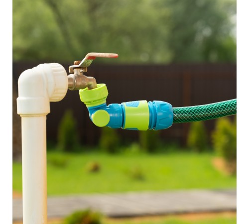 Адаптер штуцерный, шарнирный, с переключателем, 1/2-1'', Palisad Luxe