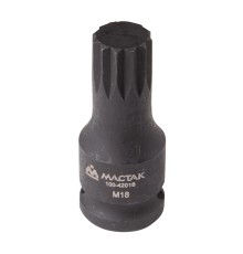 Торцевая насадка 1/2", SPLINE, M18 для болта задней ступицы VAG МАСТАК 100-42018