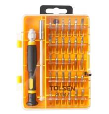 Набор вставок (бит) 4 мм, PH, PZ, Hex, Torx, Slotted, прецизионных, 32 предмета TOLSEN TT20047s
