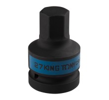 Насадка (бита) ударная торцевая 1", HEX, 27 мм, L = 80 мм KING TONY 801527M Насадка (бита) ударная торцевая 1", HEX, 27 мм, L = 80 мм KING TONY 801527M