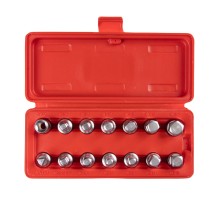 Набор насадок для пробок слива масла, кейс, 14 предметов МАСТАК 103-48014C