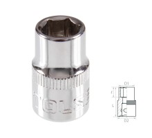Головка торцевая стандартная шестигранная 3/8", 9 мм TOLSEN TT16309 Головка торцевая стандартная шестигранная 3/8", 9 мм TOLSEN TT16309