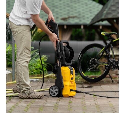 Моечная машина высокого давления R-170D, 1800 Вт, 170 бар, 380 л/ч, с барабаном// Denzel