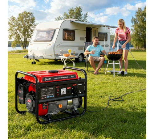 Генератор бензиновый RS-1500, 1,1 кВт, 230В, ручной стартер MTX