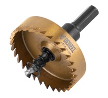 Коронка по металлу HSS, 53 мм, нитридтитановое покрытие Denzel