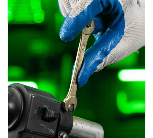 Набор ключей рожковых 6-17 мм, 6 шт, желтый цинк Сибртех