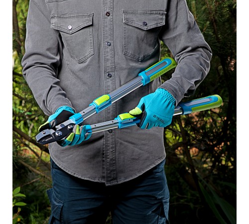 Сучкорез с наковальней, 560 - 740 мм, телескопические алюминиевые рукоятки, Luxe, Palisad