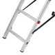 Лестница, 2 х 7 ступеней, алюминиевая, двухсекционная, Сибртех
