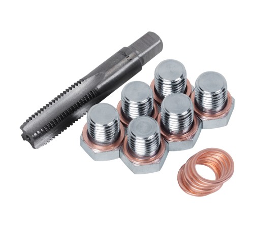 Набор для ремонта масляных пробок М13х1,5, кейс, 19 предметов МАСТАК 103-47013C