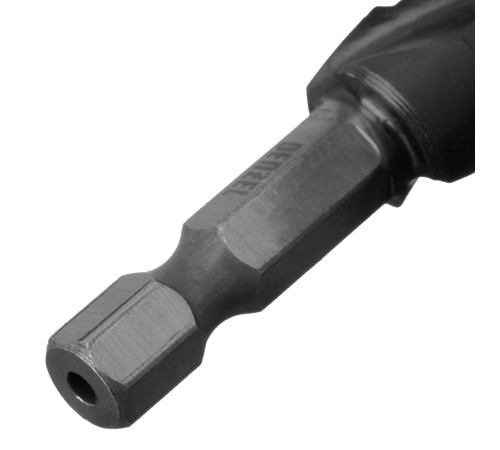 Сверло ступенчатое 4-5-6-7-8-9-10-11-12 мм, Р6М5, 6-гр. хвостовик Denzel