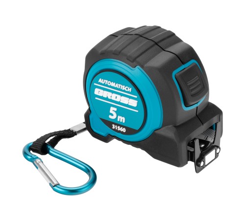 Рулетка "Automatisch", 5 м х 32 мм, нейлон, магнит, двустор. разметка, антиизлом, автоcтоп Gross