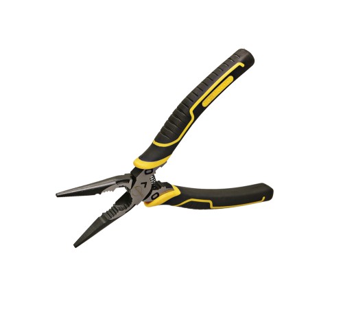 Длинногубцы 200мм, эксц. шарнир,+30% к силе реза, СrV, TPR рук., Hanskonner