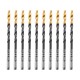 Сверло по металлу, 3,2 мм, HSS-Tin, Golden Tip, 10 шт. Denzel