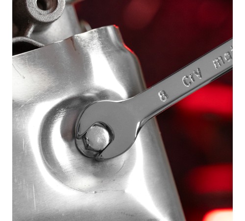 Ключ комбинированный, 8 мм, CrV, полированный хром Matrix