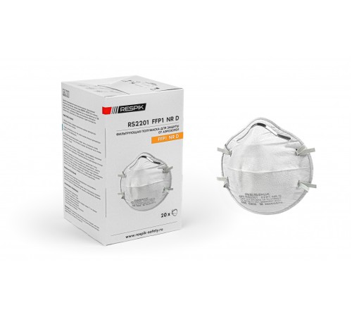 Респиратор чашеобразный RESPIK® RS2201 без клапана, FFP1 (20 шт) Респиратор чашеобразный RESPIK® RS2201 без клапана, FFP1 (20 шт)