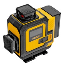 Лазерный уровень мультипризменный DLV-360-4C, 30 м, зеленый луч, Li-Ion 2,4 Aч, кейс Denzel