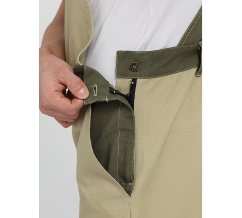 Полукомбинезон Челси CH (тк.Смесовая,270), хаки/бежевый