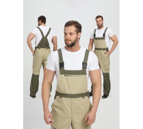 Полукомбинезон Челси CH (тк.Смесовая,270), хаки/бежевый