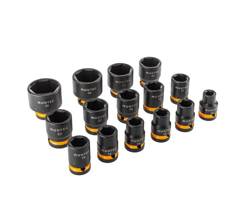 RUNTEC RT-IS1B15 Набор ударных головок RUNTEC 1/2", 10-32 мм, CrMo, 15 предметов