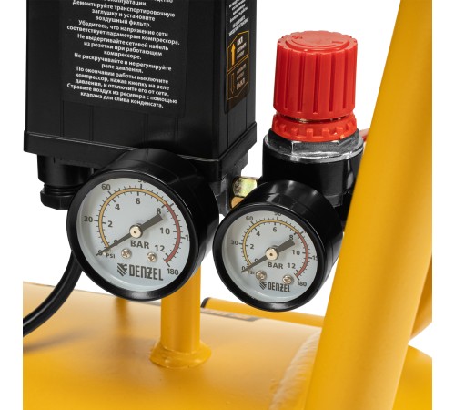 Компрессор безмасл. малошумный DLP-1500/50, 1,5 кВт,50 л, 2850 об/мин, 250 л/мин Denzel