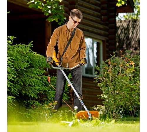 Триммер электрический TE-1400, 1400 Вт, 420 мм, катушка + диск, разборная штанга Denzel