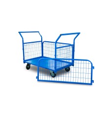 Тележка платформенная TOR ТП-3С (700х1200) с бортами из сетки и двумя ручками (колеса 160 мм) Тележка платформенная TOR ТП-3С (700х1200) с бортами из сетки и двумя ручками (колеса 160 мм)