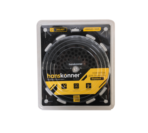 Фреза для бензотрим., Strong 255мм x 25,4x40, с тверд. Напайк., Hanskonner