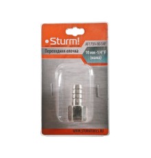 Пневмофитинг елочка 10 мм на внутреннюю резьбу (мама) 1/4" Sturm!