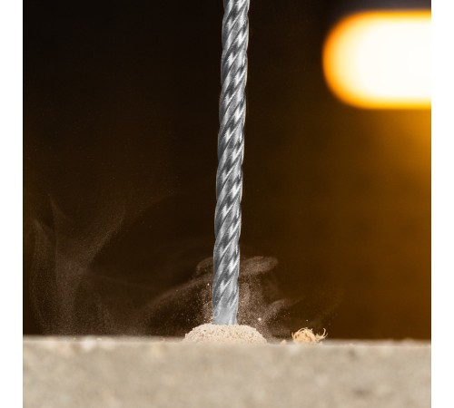 Бур по бетону, цельная крестовая пластина, 6x215 мм, SDS PLUS Denzel