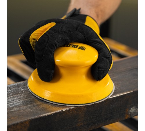 Брусок для шлифования, круглый, 125 мм, с "липучкой"// Denzel