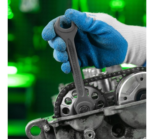 Набор ключей рожковых, 6-19 мм, 6 шт, CrV, фосфатированные, ГОСТ 2839 Сибртех