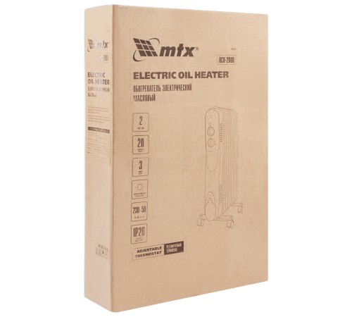 Масляный обогреватель MTX OCH-2000, 230 В, 2000 Вт // MTX Масляный обогреватель MTX OCH-2000, 230 В, 2000 Вт // MTX