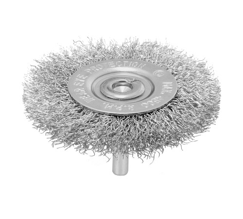 Щетка для дрели, 60 мм, плоская со шпилькой, витая проволока Сибртех