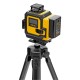 Лазерный уровень мультипризменный DLV 360-4T, 30 м, зеленый луч, Li-Ion 2,4 Aч, штатив Denzel