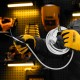 Шнур сетевой Energy Series, ПВС, 3 м, 2 x 1,5 мм, с неразборной вилкой, белый, Denzel