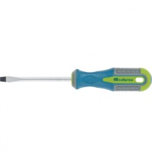 Отвертка, SL4 х 100 мм, CrV, трехкомпонентная рукоятка Сибртех