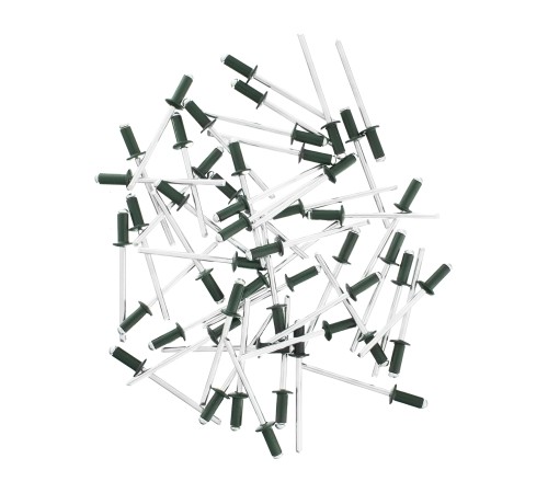 Заклепки 4.0 х 10 мм RAL 6005, темно-зеленые, 50 шт Matrix