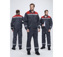 Костюм Легион-1 СОП (тк.Смесовая,210) брюки, т.серый/красный