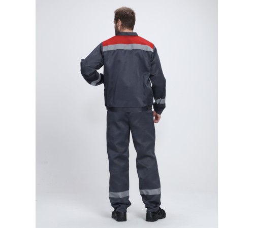 Костюм Легион-1 СОП (тк.Смесовая,210) брюки, т.серый/красный