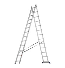 Лестница, 2 х 13 ступеней, алюминиевая, двухсекционная, Сибртех