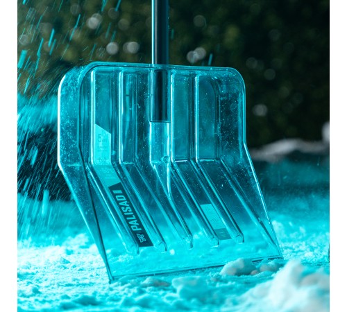 Лопата для уборки снега поликарбонат, 460х400х1380 мм, алюминиевый черенок, LUXE Palisad