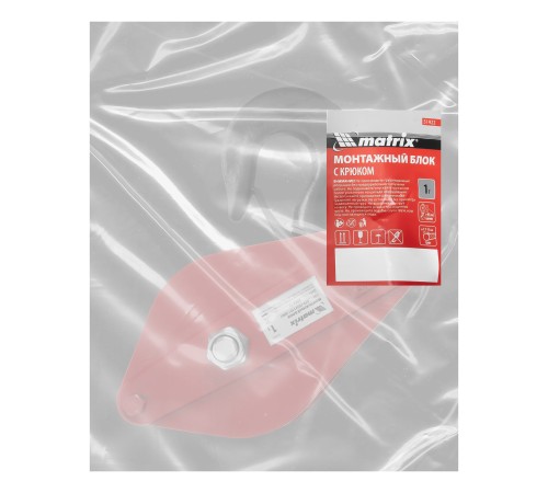 Блок монтажный с крюком, 0.5 т Matrix