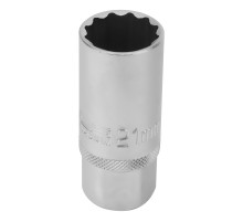 Головка торцевая свечная, двенадцатигранная, 21 мм, под квадрат 1/2 Stels