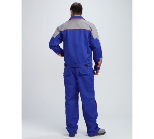 Костюм Союз-Профессионал-1 CH МВО (тк.Смесовая,240) брюки, васильковый/св.серый/оранжевый